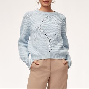 Aritzia Wilfred Merino Wool Blue Sweater S
